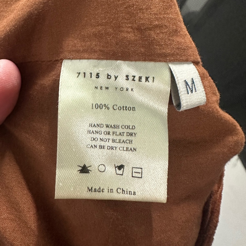 7115 by Szeki Pants Trouser Corduroy Size Medium Brown Wide Leg - Picture 8 of 8